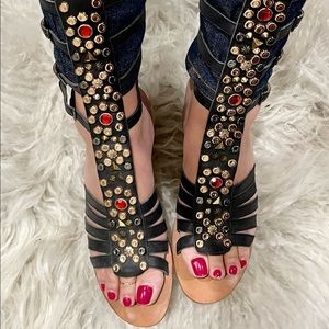Jeffrey Campbell Jeweled Gladiator Sandals